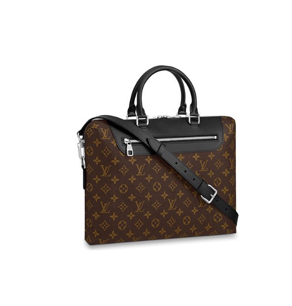 Louis Vuitton Porte-Documents Voyage PM Monogram Macassar Canvas Briefcase