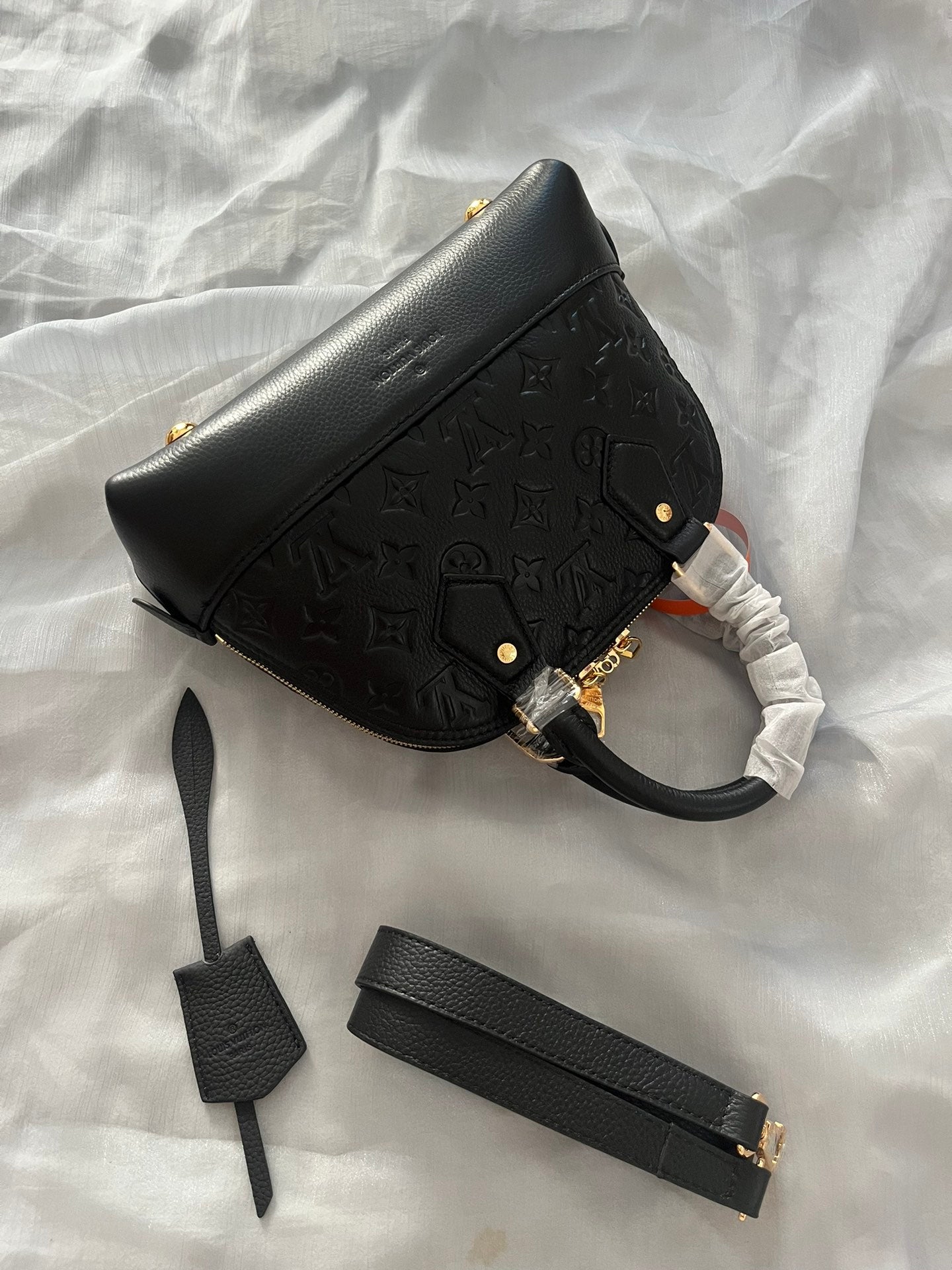 Louis Vuitton Alma BB Monogram Empreinte Leather Handbag - Noir