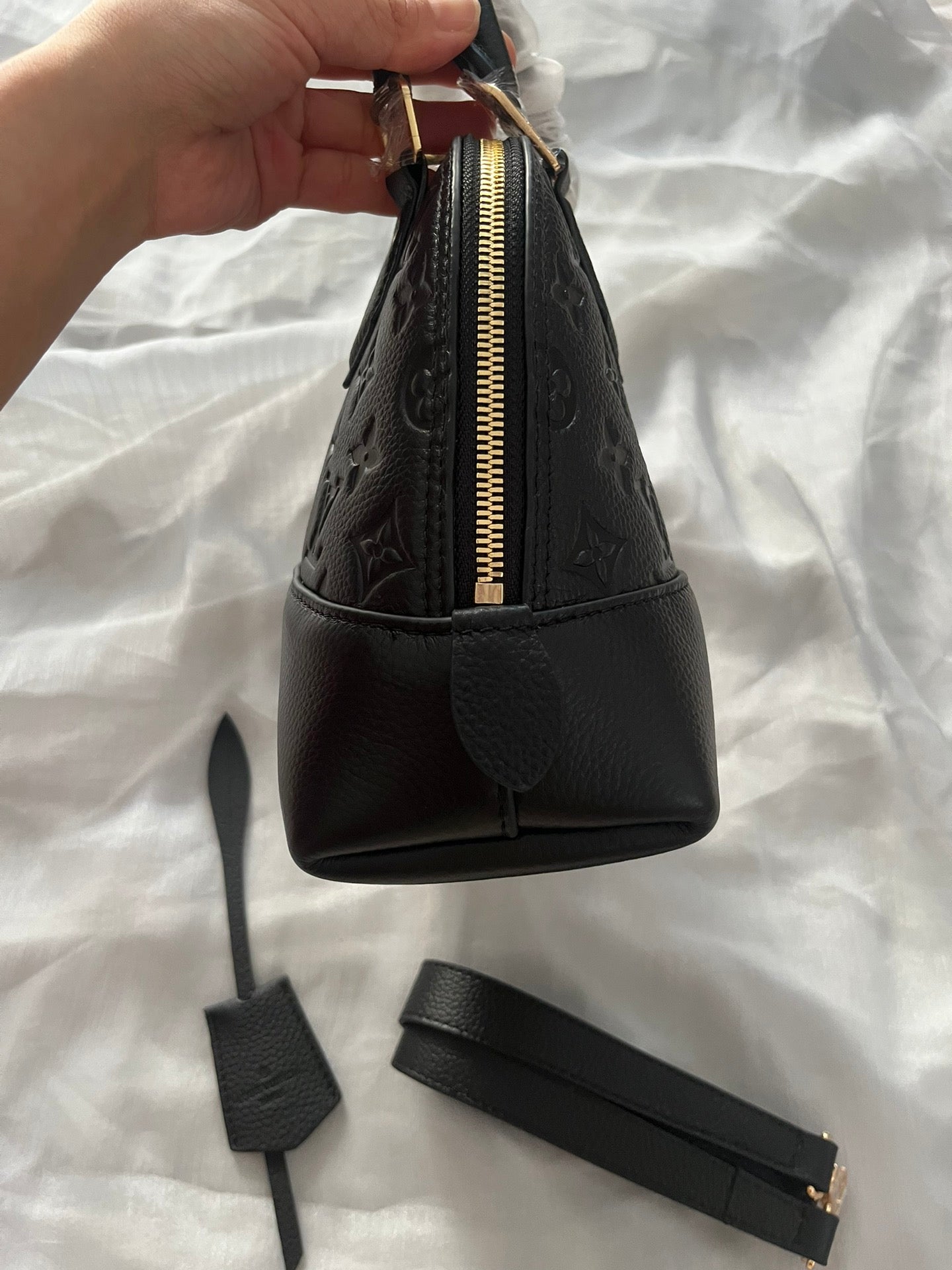 Louis Vuitton Alma BB Monogram Empreinte Leather Handbag - Noir
