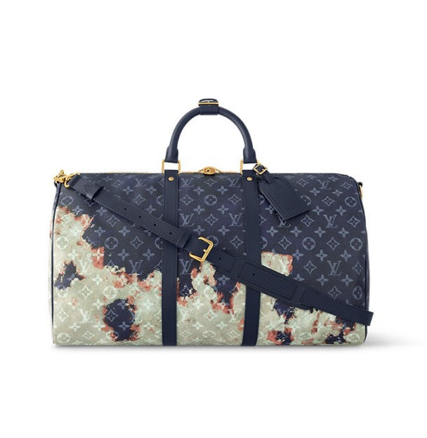 Louis Vuitton Keepall Bandoulière 50 Monogram Clouds Blue