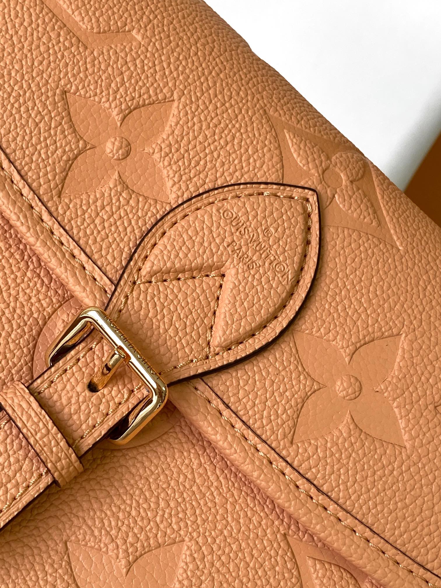 Louis Vuitton Diane Monogram Empreinte Leather Shoulder Bag - Cognac