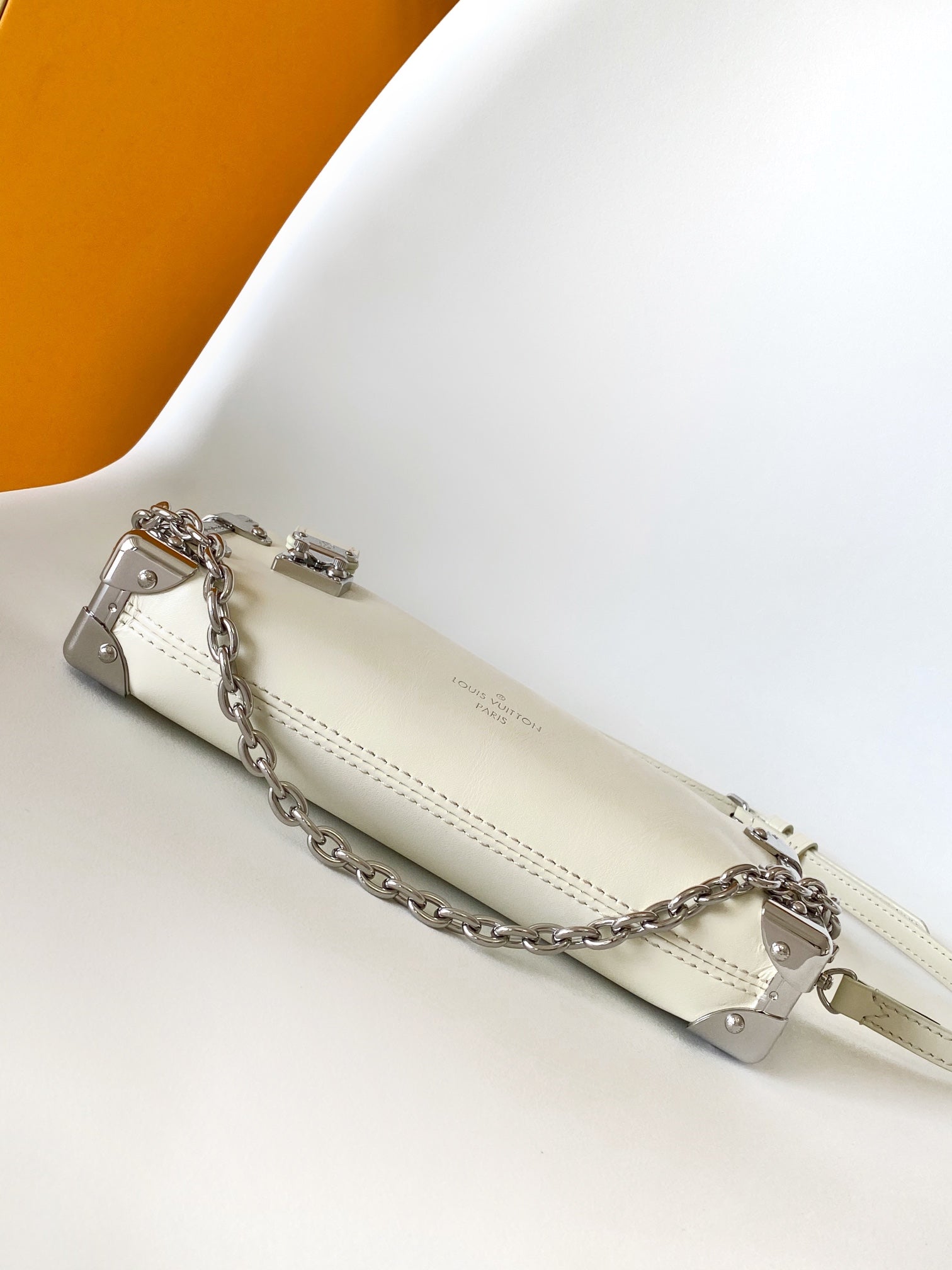 Louis Vuitton Side Trunk PM Calf Leather Handbag - Sand Beige