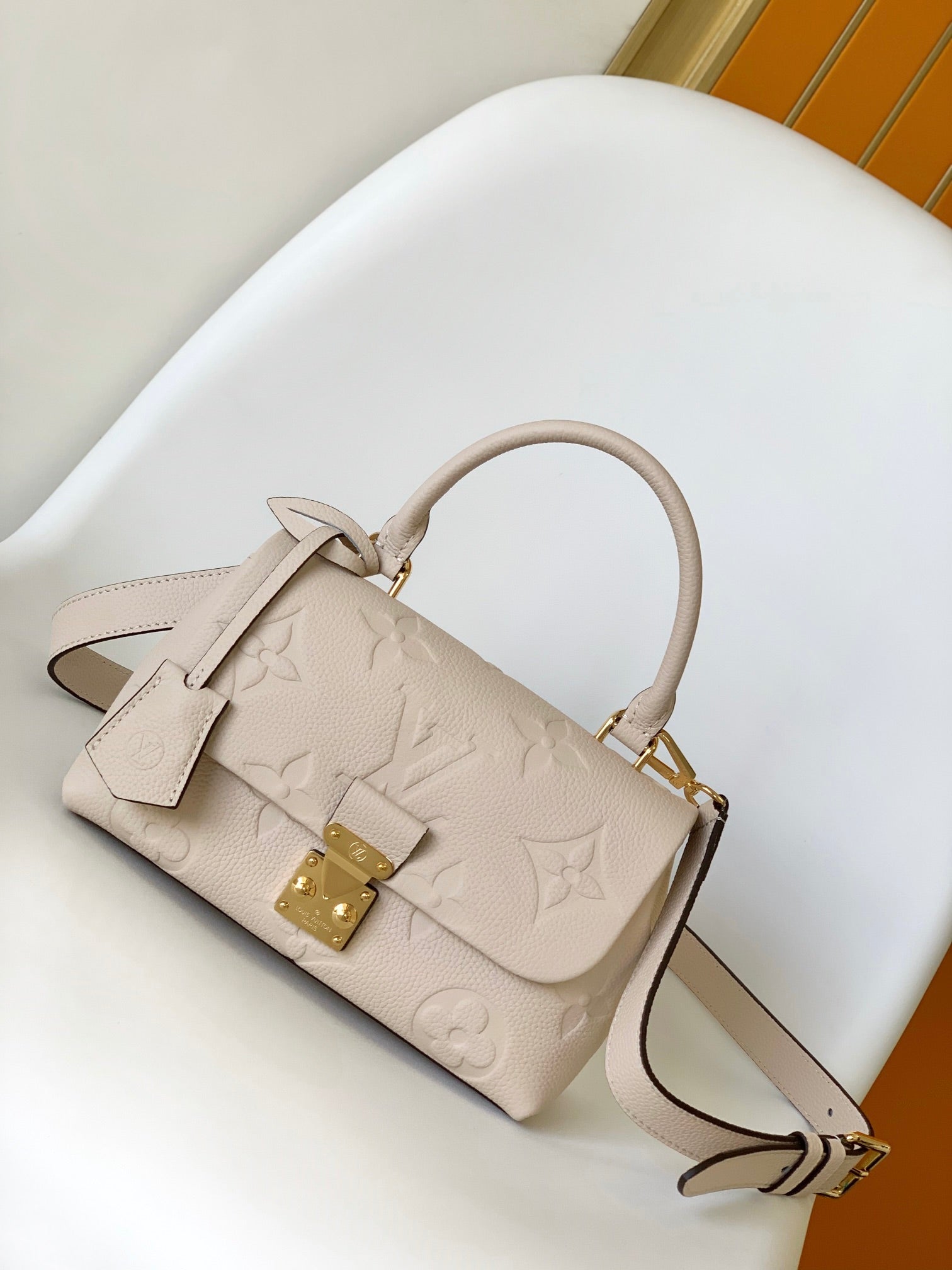 Louis Vuitton Madeleine BB Monogram Empreinte Leather Handbag - Crème