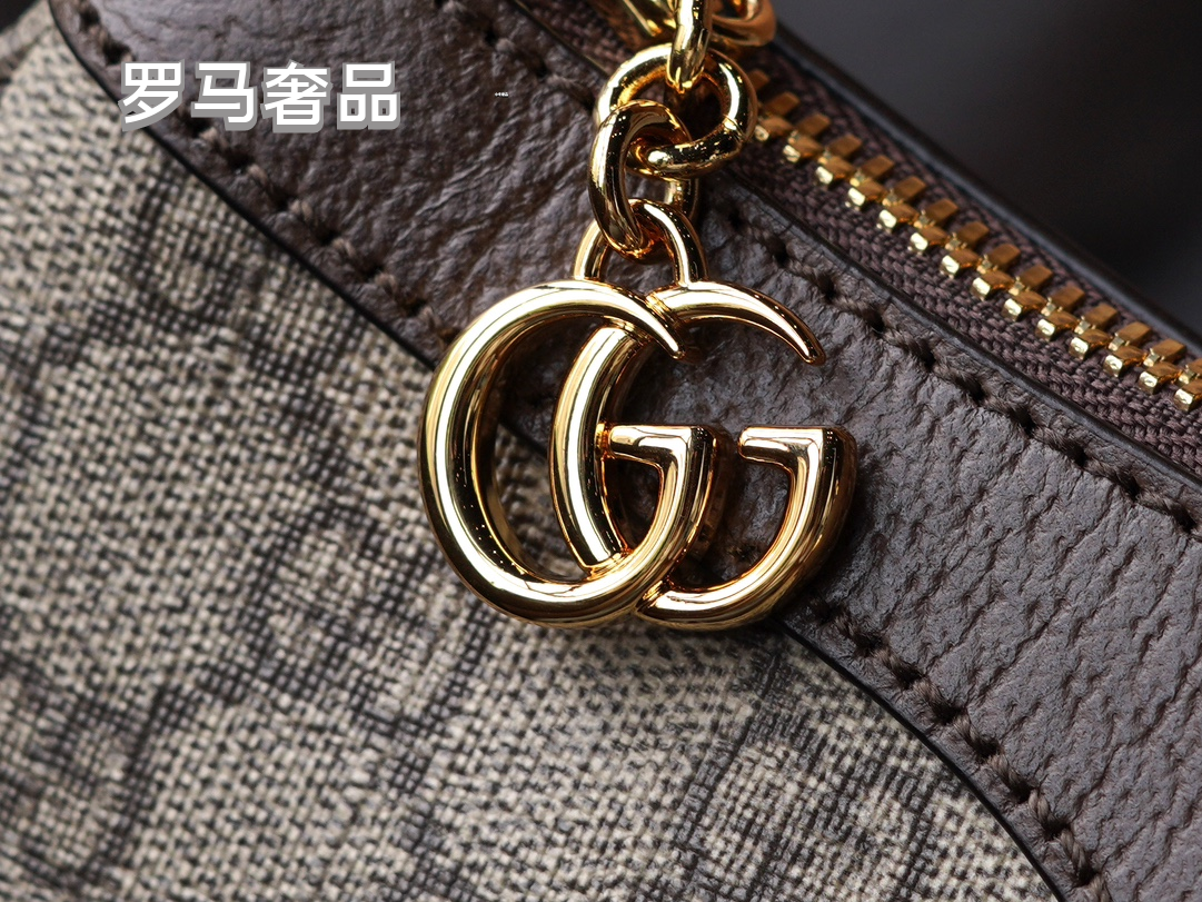 Gucci Ophidia Small GG Supreme Shoulder Bag with Web Strap