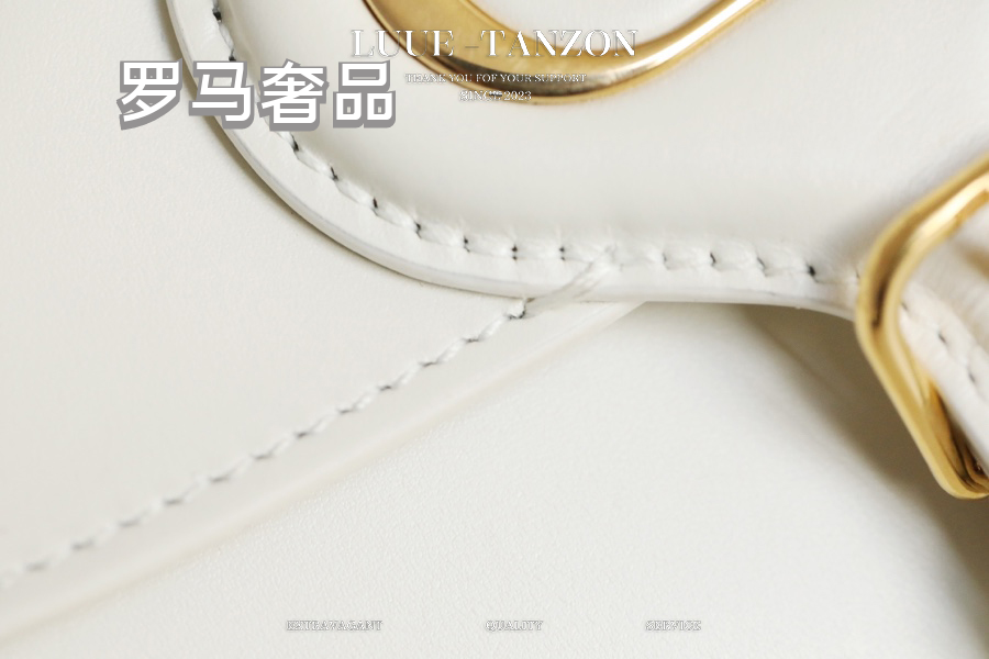 Dior Small Bobby Bag in White Box Calfskin with Gold-Finish Hardware