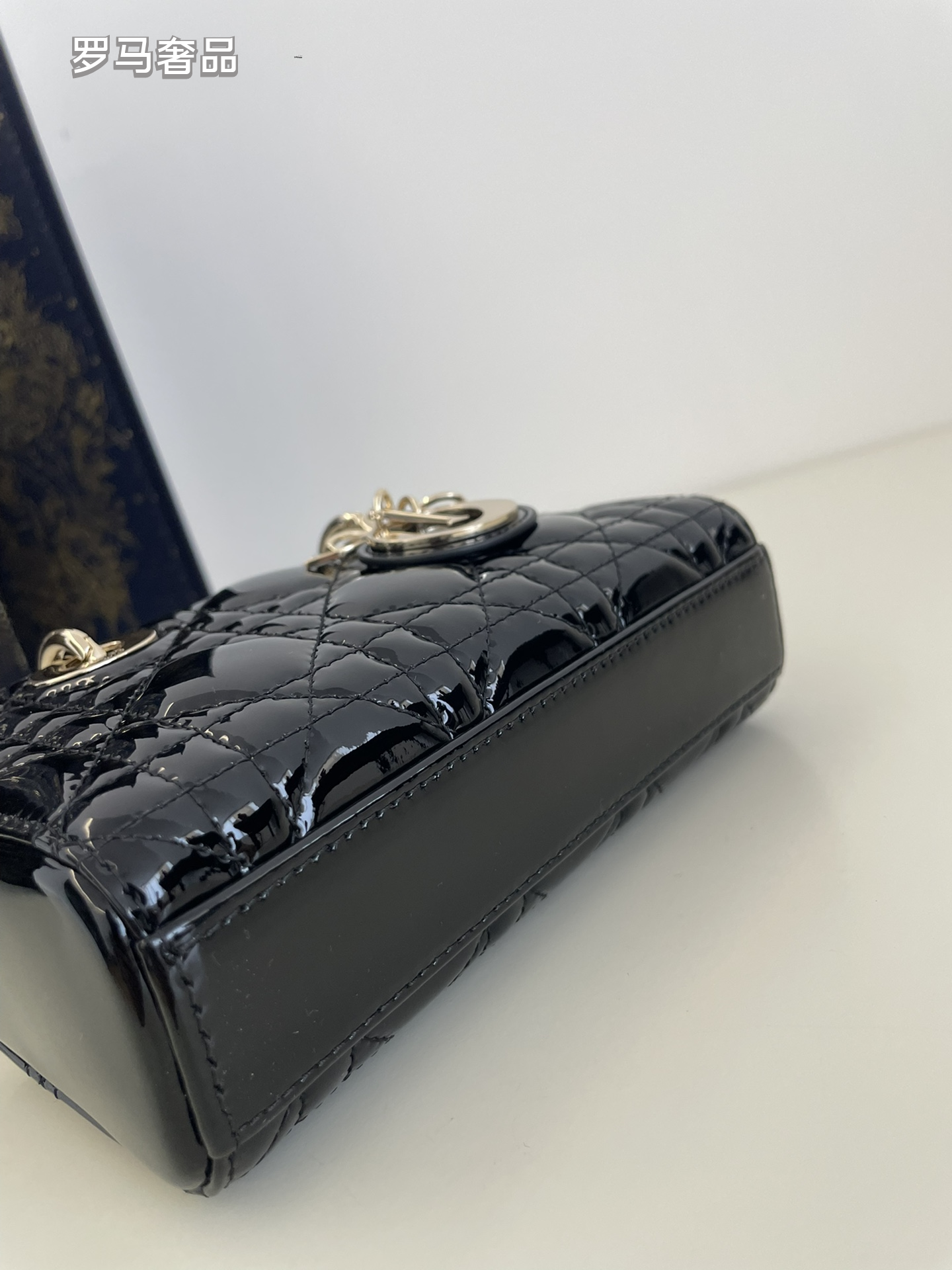 Lady Dior Joy Micro Bag - Cannage Lambskin & Patent Leather Handbags