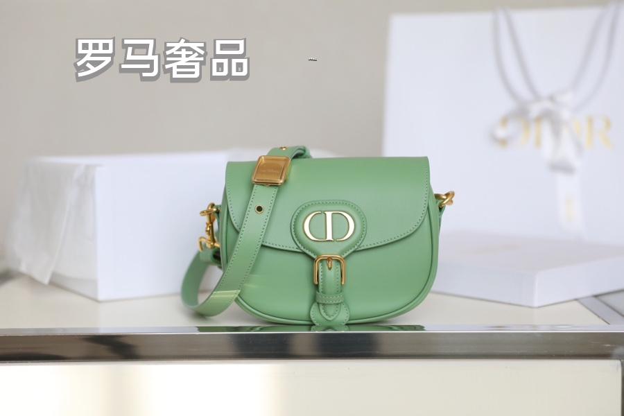 Dior Bobby Bag in Black Box Calfskin with Gold-Finish Metal Hardware