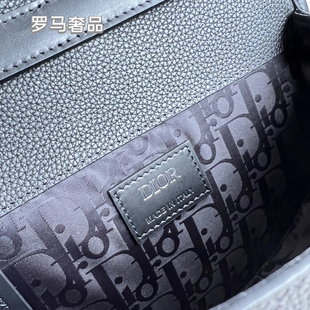 Dior Gallop Mini Shoulder Bag - Blue Dior Oblique Jacquard & Black Grained Calfskin