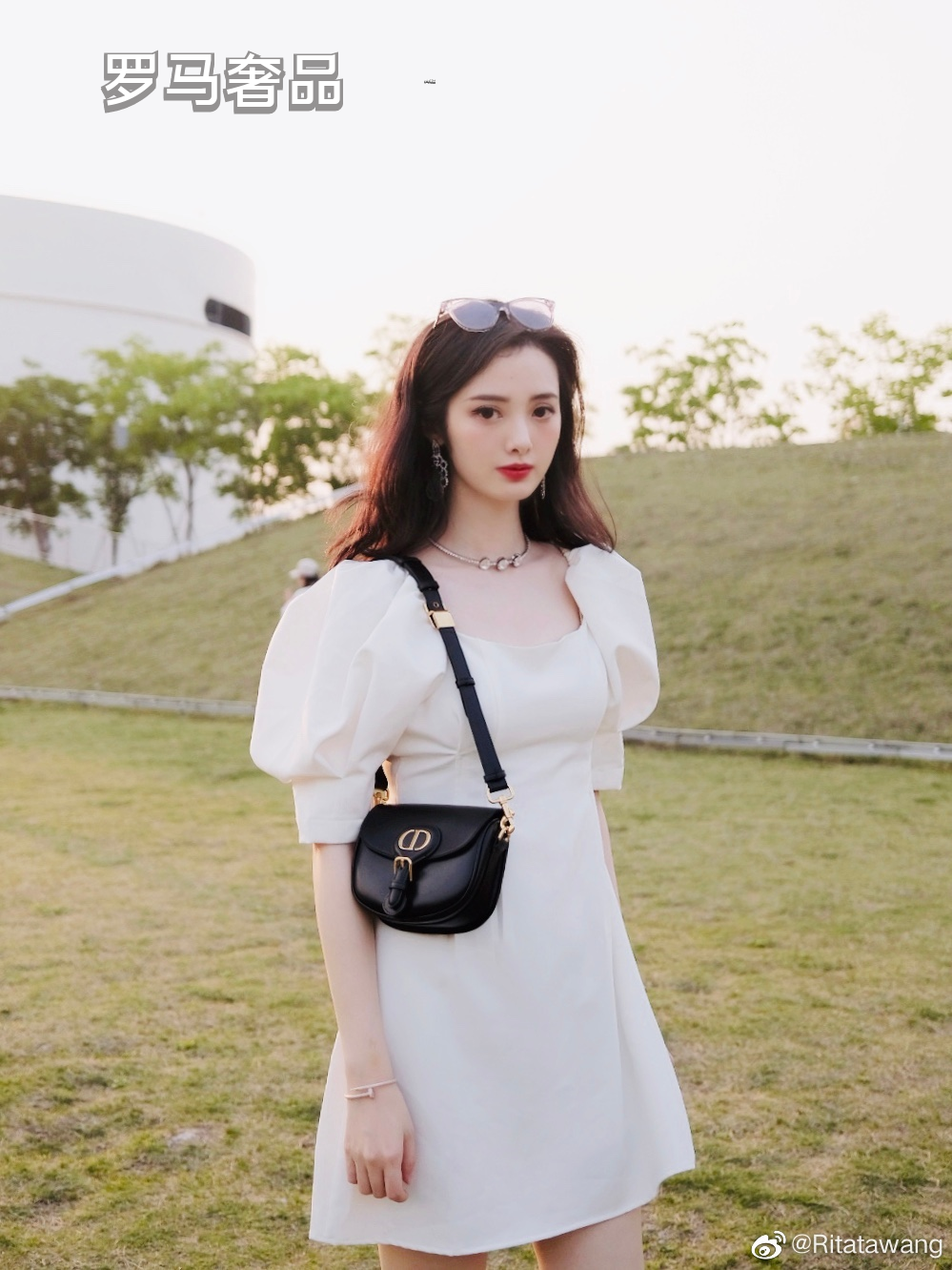 Dior Bobby Bag in Black Box Calfskin with Gold-Finish Metal Hardware