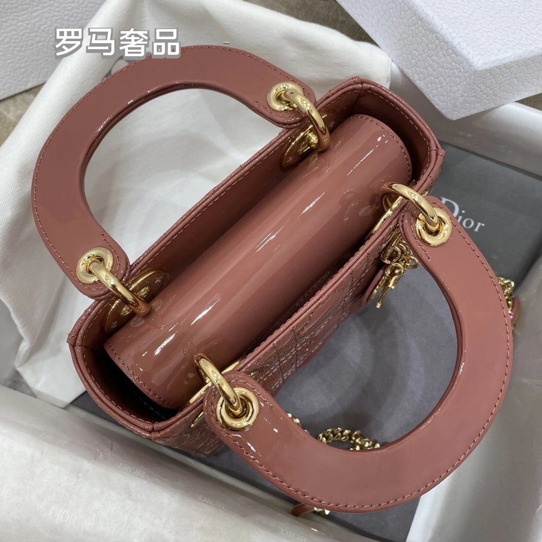 Lady Dior Mini Bag - Black Cannage Leather with Gold-Tone Hardware