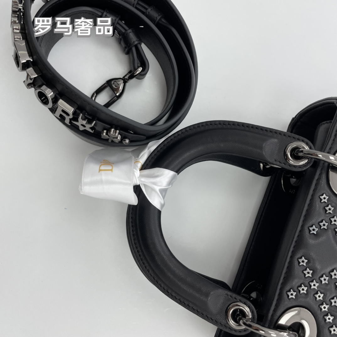 Lady Dior My ABCDior Bag White Cannage Lambskin with Gold-Finish Charms