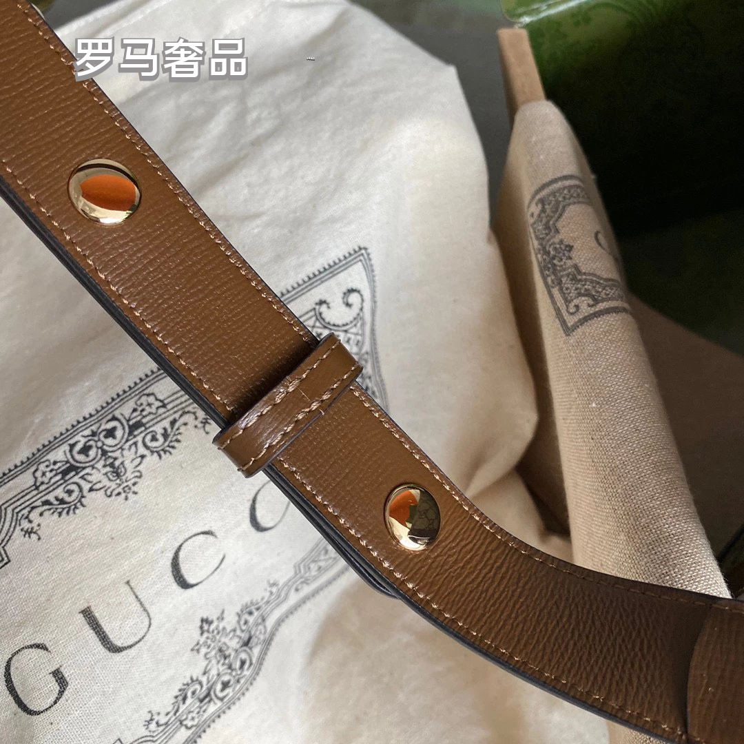 Designer GG Supreme Horsebit Shoulder Bag - Red Leather &amp; Monogram Canvas