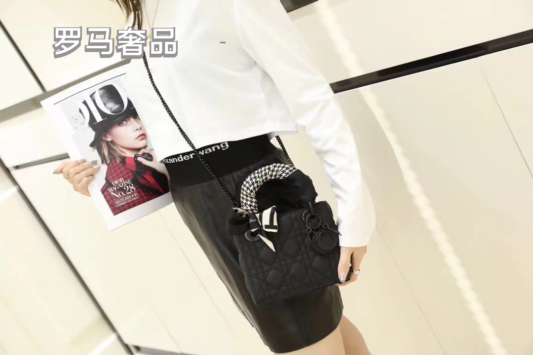 Lady Dior My ABCDior Bag - Black Ultra Matte Cannage Calfskin