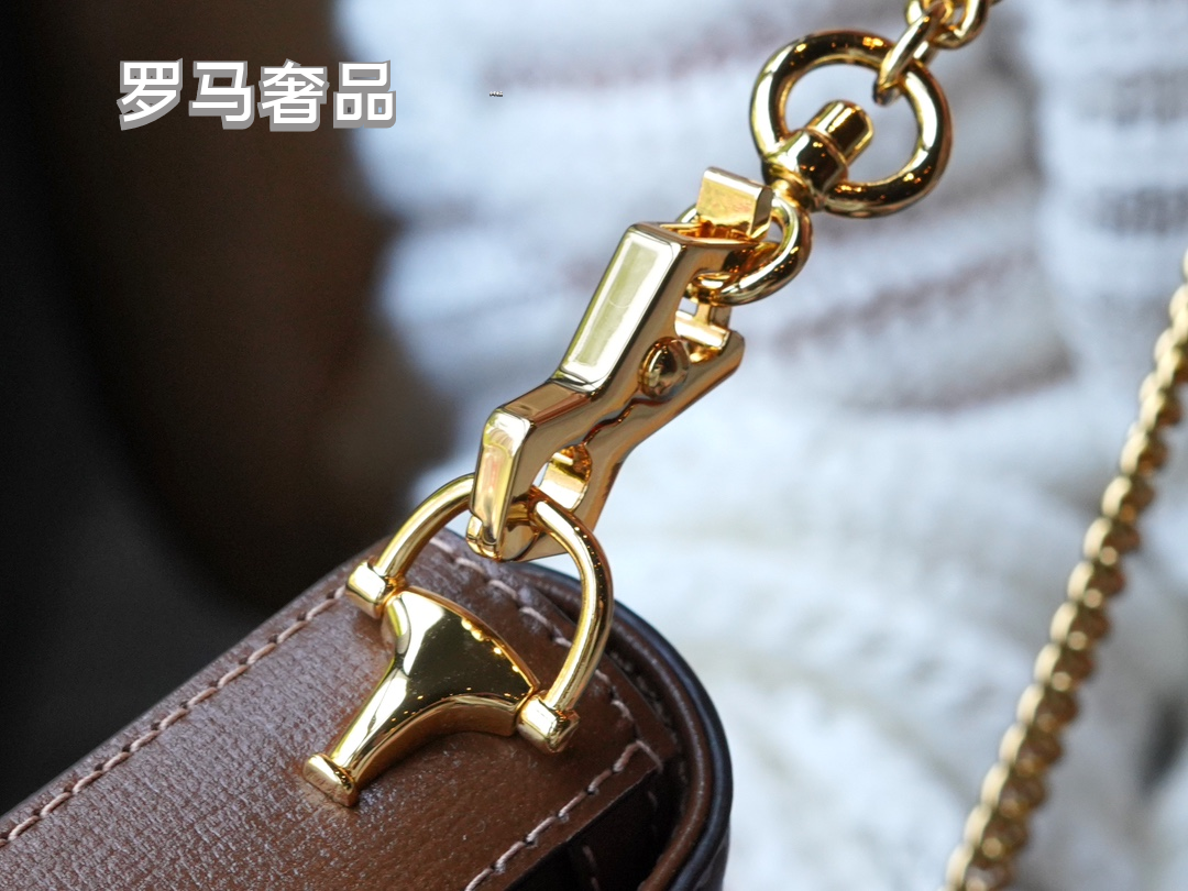 Gucci Horsebit 1955 Mini Shoulder Bag in GG Supreme Canvas with Brown Leather Trim